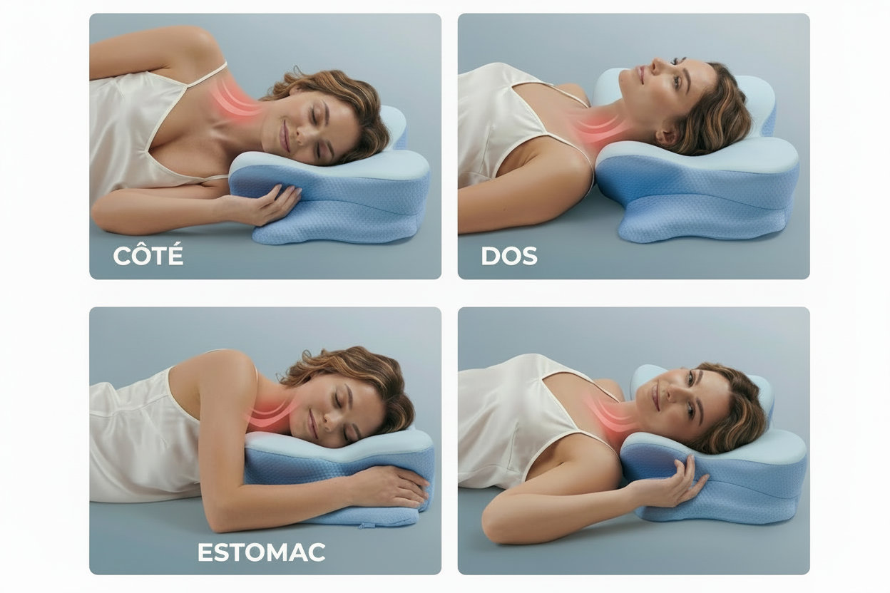 Cervicalm™ – Oreiller Ergonomique à Mémoire de Forme